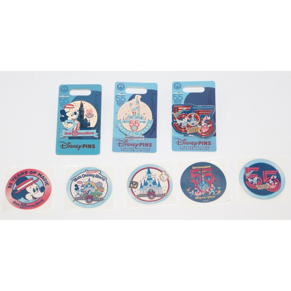 Disney World 55 Magical Years Anniversary Pin Set 2026 Limited Release Edition